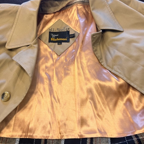 Vintage Richman single breasted trench coat - Picture 7 of 7